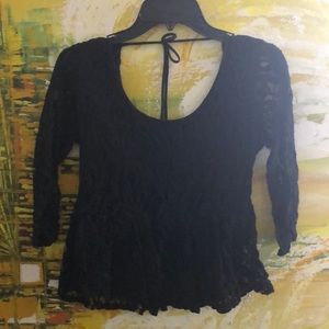 3/4 length lace black shirt. Charlotte Russe.